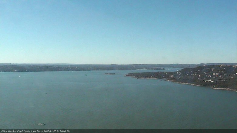 Lake Travis webcam, January 5, 2019 2:00 PM CT