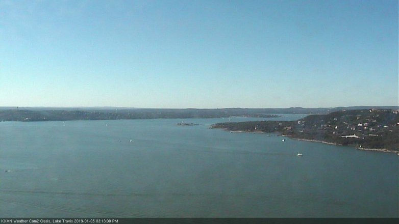 Lake Travis webcam, January 5, 2019 2:15 PM CT
