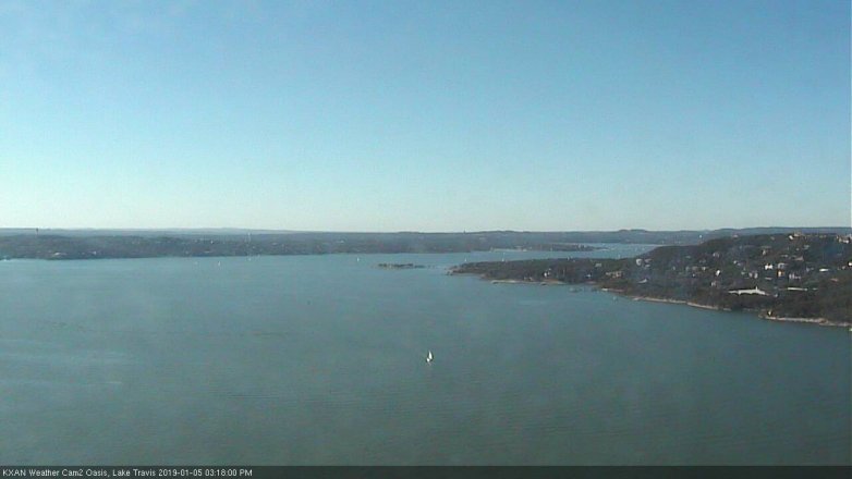 Lake Travis webcam, January 5, 2019 2:20 PM CT