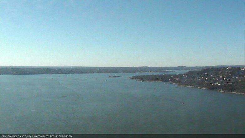 Lake Travis webcam, January 5, 2019 2:40 PM CT