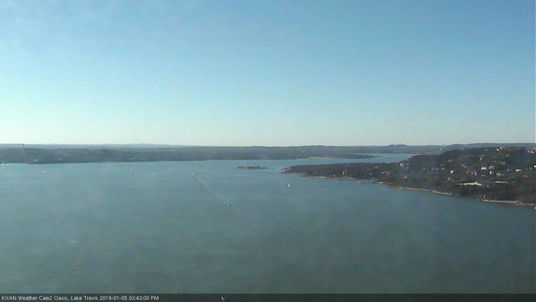 Lake Travis webcam, January 5, 2019 2:45 PM CT