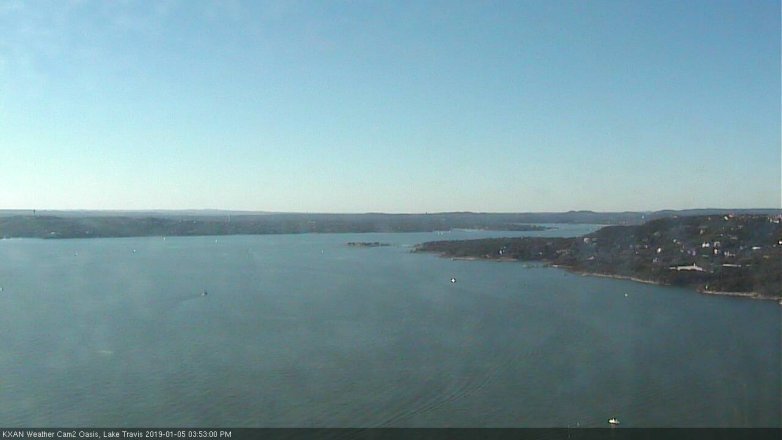 Lake Travis webcam, January 5, 2019 2:55 PM CT