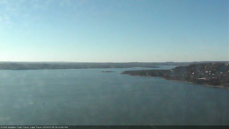 Lake Travis webcam, January 5, 2019 3:20 PM CT