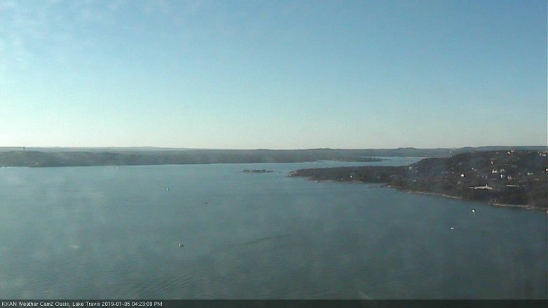 Lake Travis webcam, January 5, 2019 3:25 PM CT