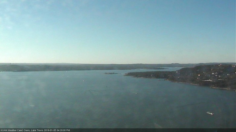 Lake Travis webcam, January 5, 2019 3:30 PM CT