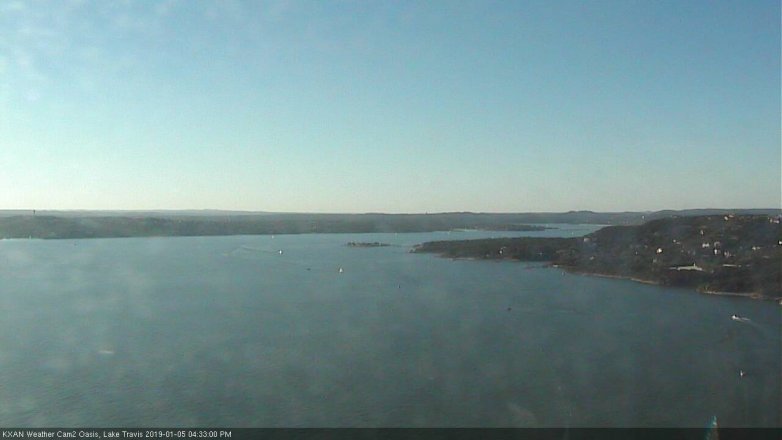 Lake Travis webcam, January 5, 2019 3:35 PM CT