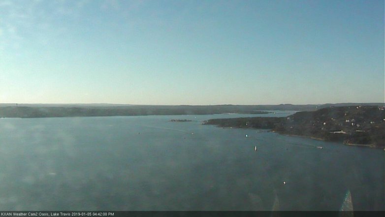 Lake Travis webcam, January 5, 2019 3:45 PM CT