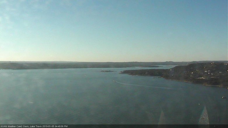 Lake Travis webcam, January 5, 2019 3:50 PM CT