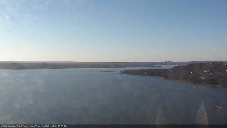 Lake Travis webcam, January 5, 2019 3:55 PM CT