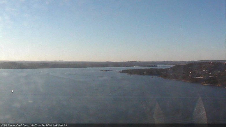 Lake Travis webcam, January 5, 2019 4:00 PM CT
