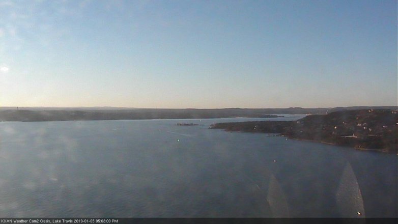 Lake Travis webcam, January 5, 2019 4:05 PM CT