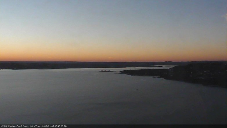 Lake Travis webcam, January 5, 2019 4:45 PM CT