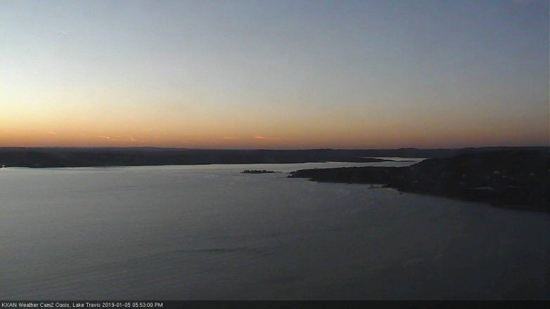 Lake Travis webcam, January 5, 2019 4:55 PM CT