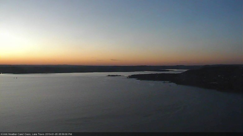 Lake Travis webcam, January 5, 2019 5:00 PM CT