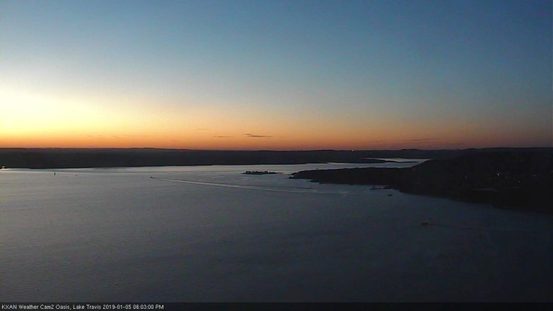 Lake Travis webcam, January 5, 2019 5:05 PM CT