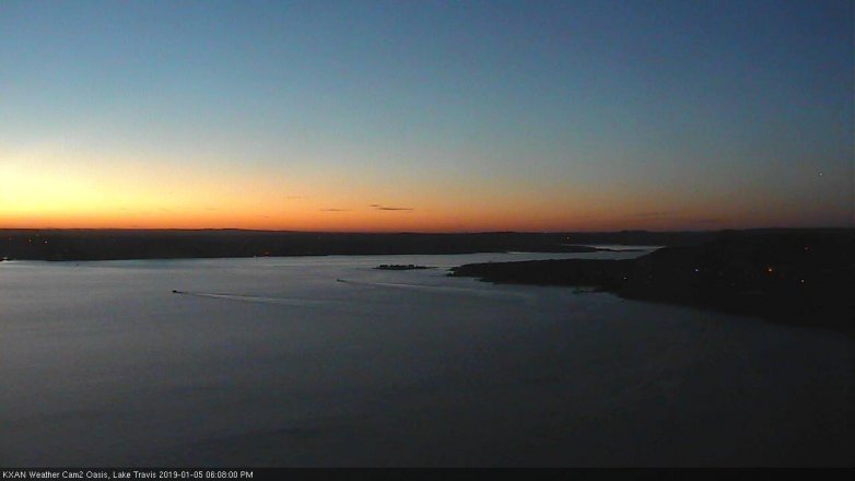 Lake Travis webcam, January 5, 2019 5:10 PM CT