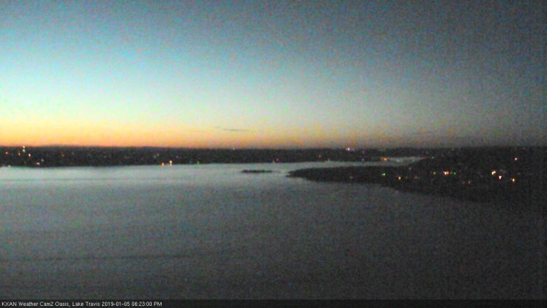 Lake Travis webcam, January 5, 2019 5:25 PM CT