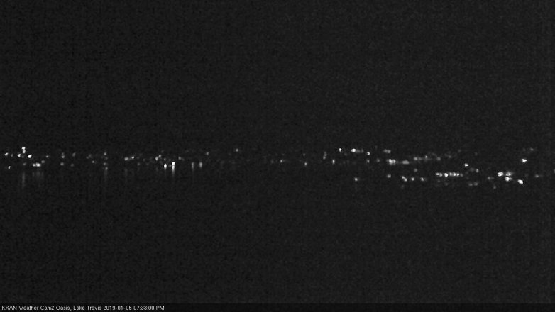 Lake Travis webcam, January 5, 2019 6:35 PM CT