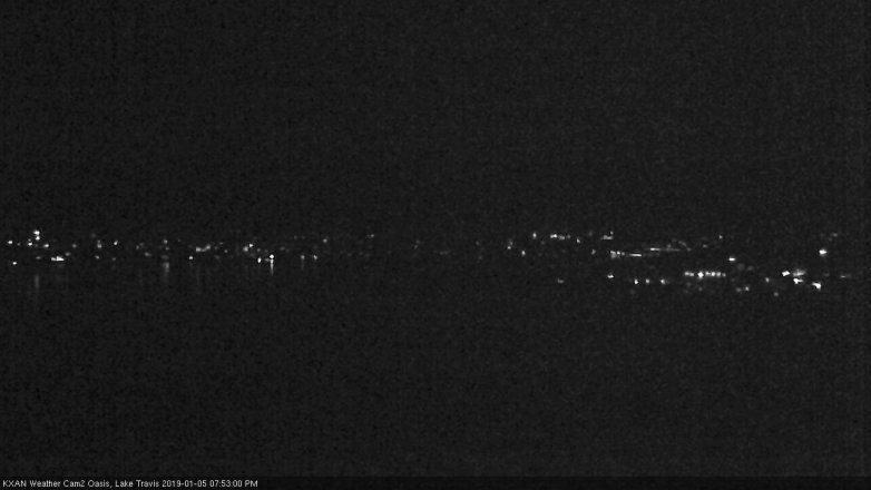 Lake Travis webcam, January 5, 2019 6:55 PM CT