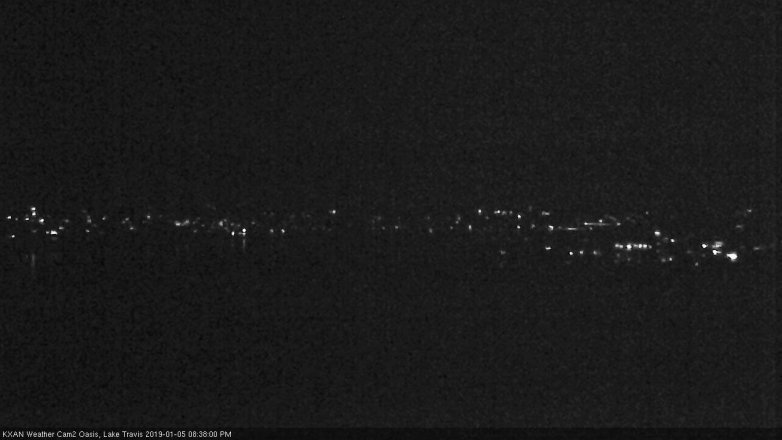 Lake Travis webcam, January 5, 2019 7:40 PM CT