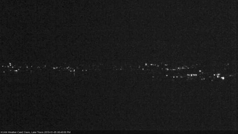 Lake Travis webcam, January 5, 2019 7:50 PM CT