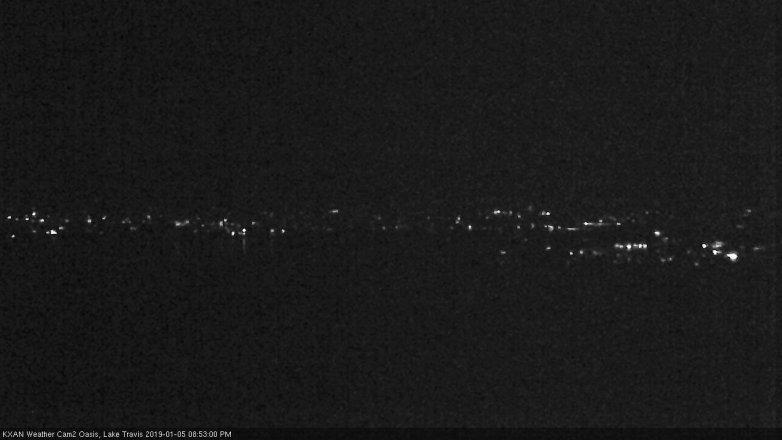 Lake Travis webcam, January 5, 2019 7:55 PM CT