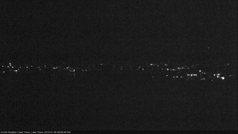 Lake Travis webcam, January 5, 2019 8:00 PM CT