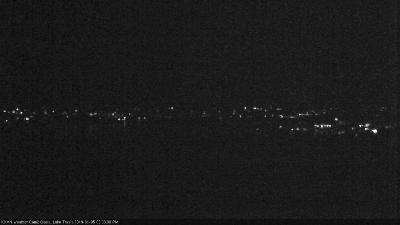 Lake Travis webcam, January 5, 2019 8:05 PM CT