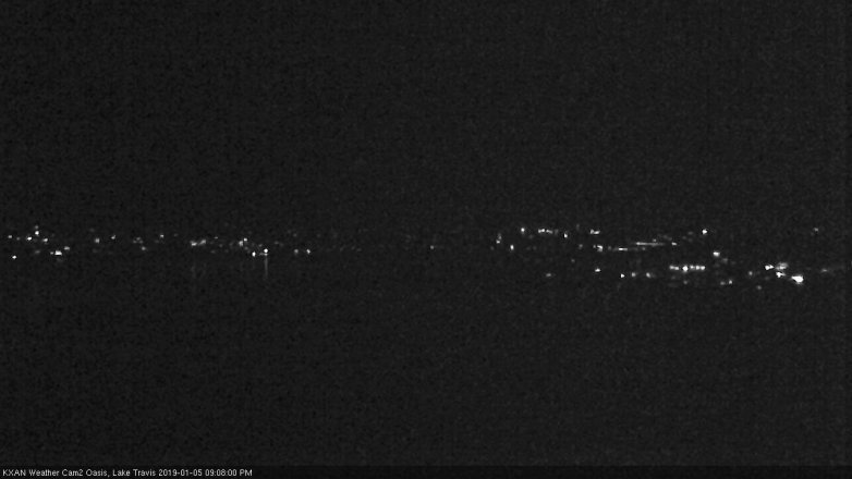 Lake Travis webcam, January 5, 2019 8:10 PM CT