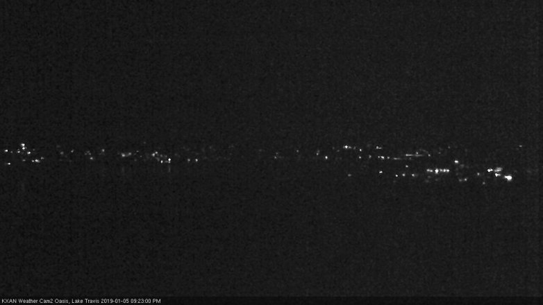 Lake Travis webcam, January 5, 2019 8:25 PM CT