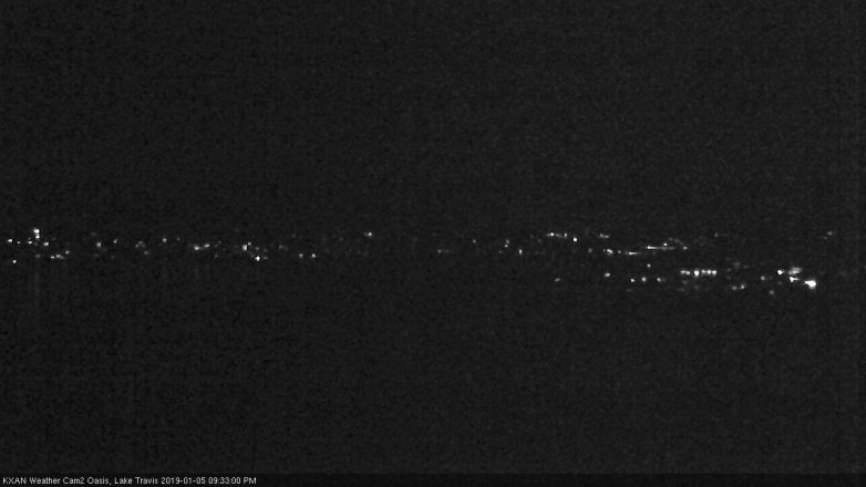 Lake Travis webcam, January 5, 2019 8:35 PM CT