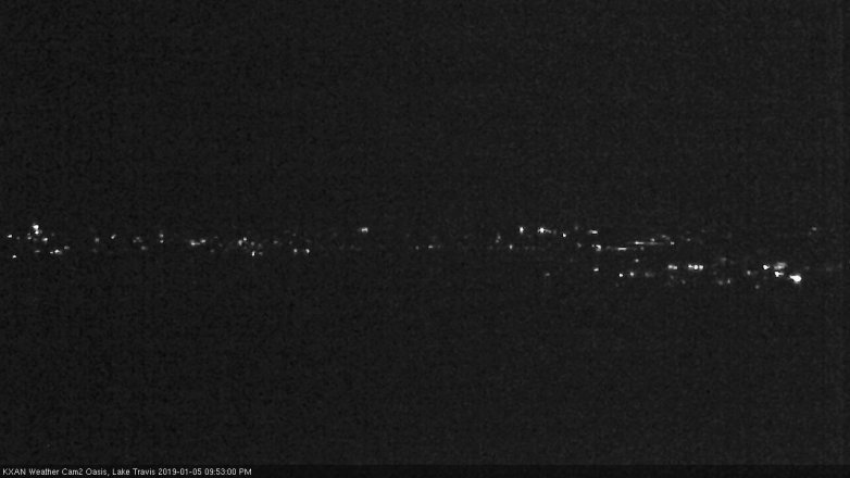 Lake Travis webcam, January 5, 2019 8:55 PM CT