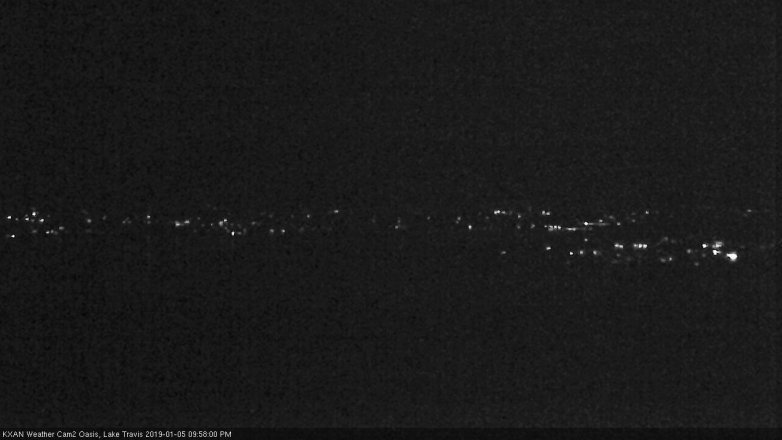 Lake Travis webcam, January 5, 2019 9:00 PM CT