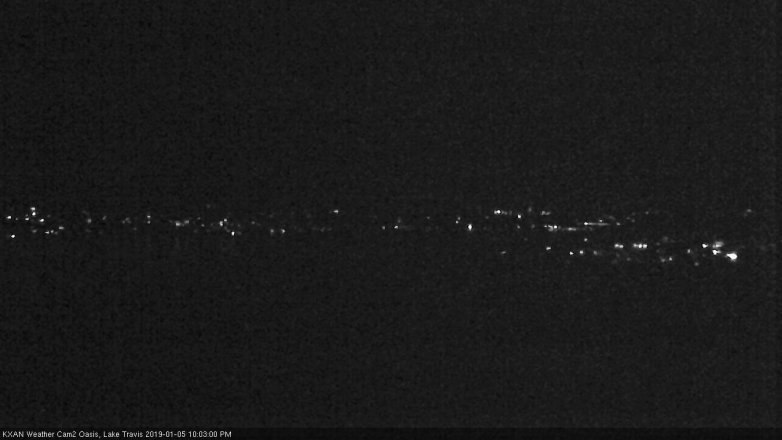 Lake Travis webcam, January 5, 2019 9:05 PM CT