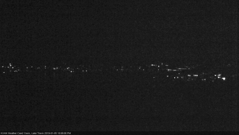 Lake Travis webcam, January 5, 2019 9:10 PM CT