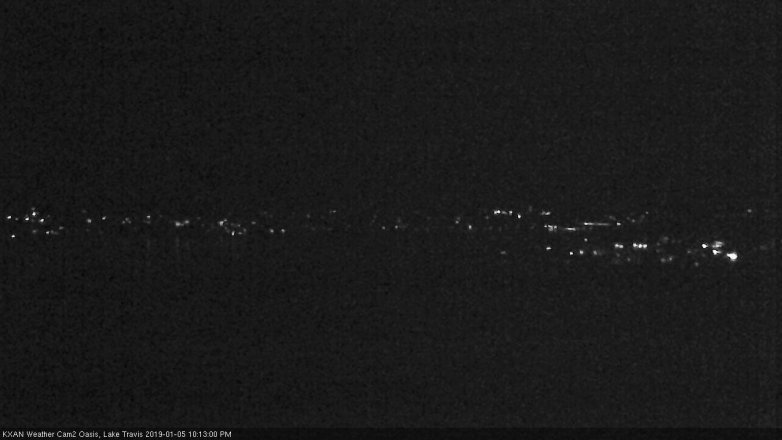 Lake Travis webcam, January 5, 2019 9:15 PM CT