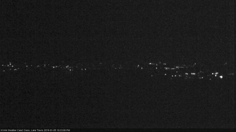Lake Travis webcam, January 5, 2019 9:25 PM CT