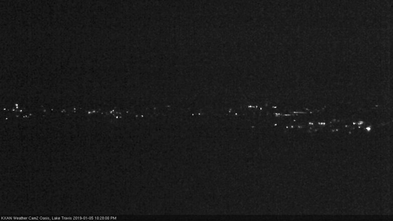 Lake Travis webcam, January 5, 2019 9:30 PM CT