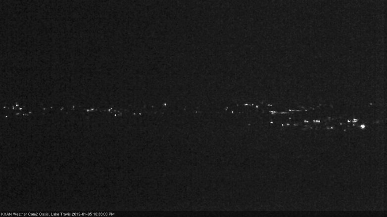 Lake Travis webcam, January 5, 2019 9:35 PM CT