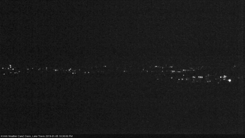 Lake Travis webcam, January 5, 2019 9:40 PM CT