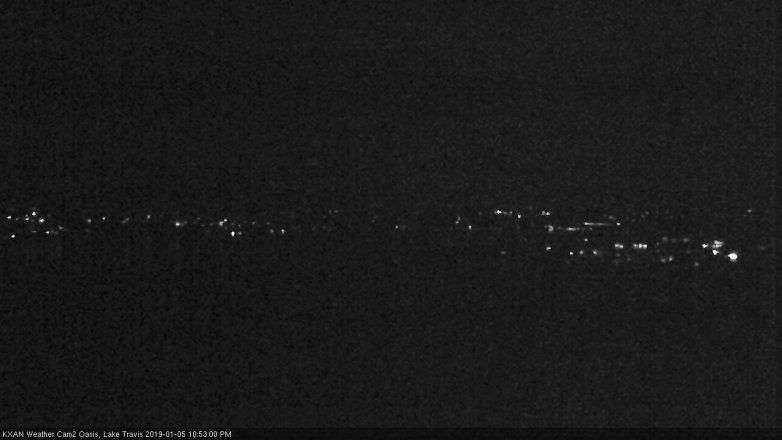 Lake Travis webcam, January 5, 2019 9:55 PM CT