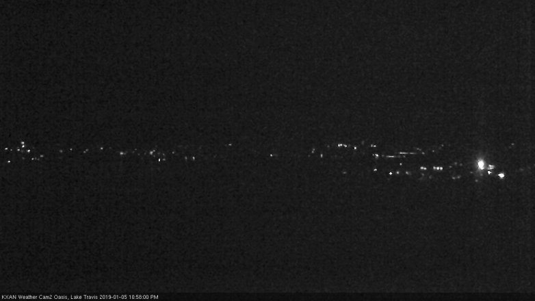 Lake Travis webcam, January 5, 2019 10:00 PM CT