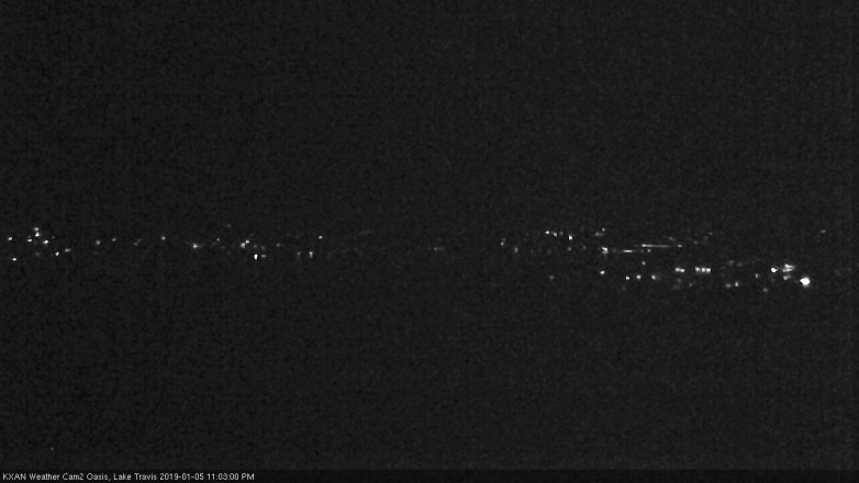 Lake Travis webcam, January 5, 2019 10:05 PM CT
