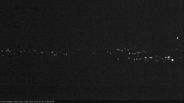 Lake Travis webcam, January 5, 2019 10:10 PM CT