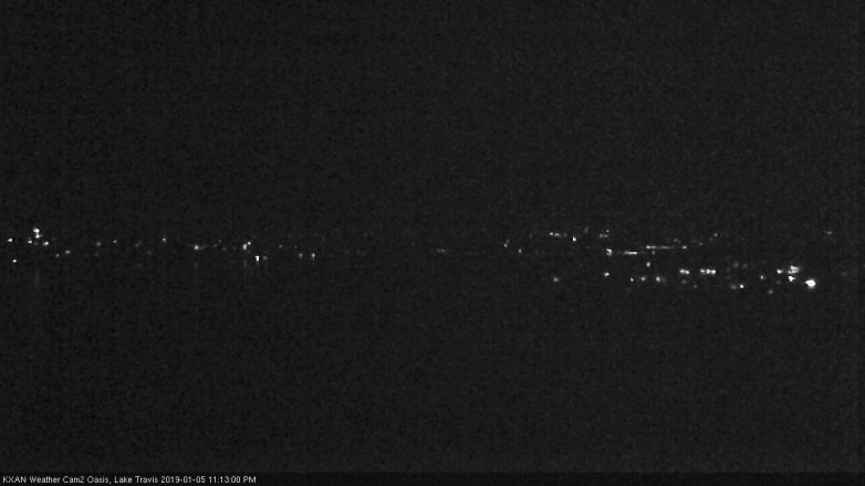 Lake Travis webcam, January 5, 2019 10:15 PM CT