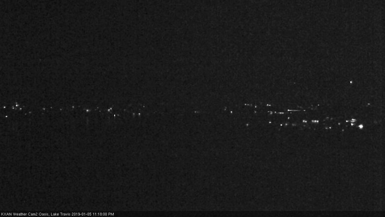 Lake Travis webcam, January 5, 2019 10:20 PM CT