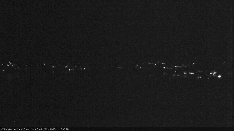 Lake Travis webcam, January 5, 2019 10:25 PM CT
