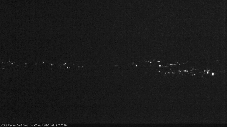 Lake Travis webcam, January 5, 2019 10:30 PM CT