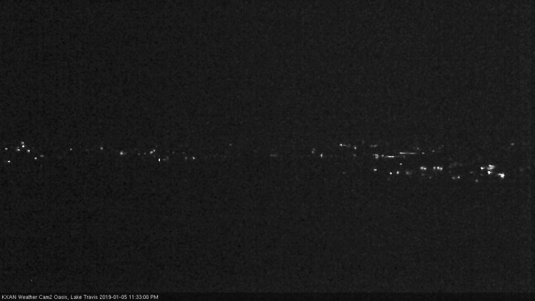 Lake Travis webcam, January 5, 2019 10:35 PM CT