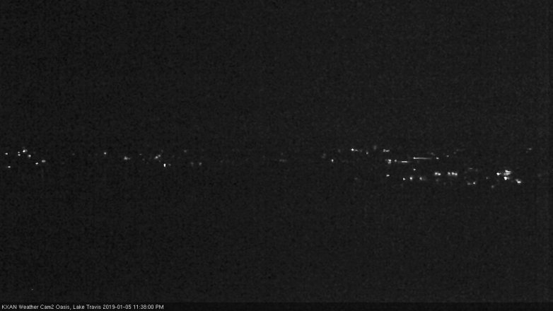 Lake Travis webcam, January 5, 2019 10:40 PM CT